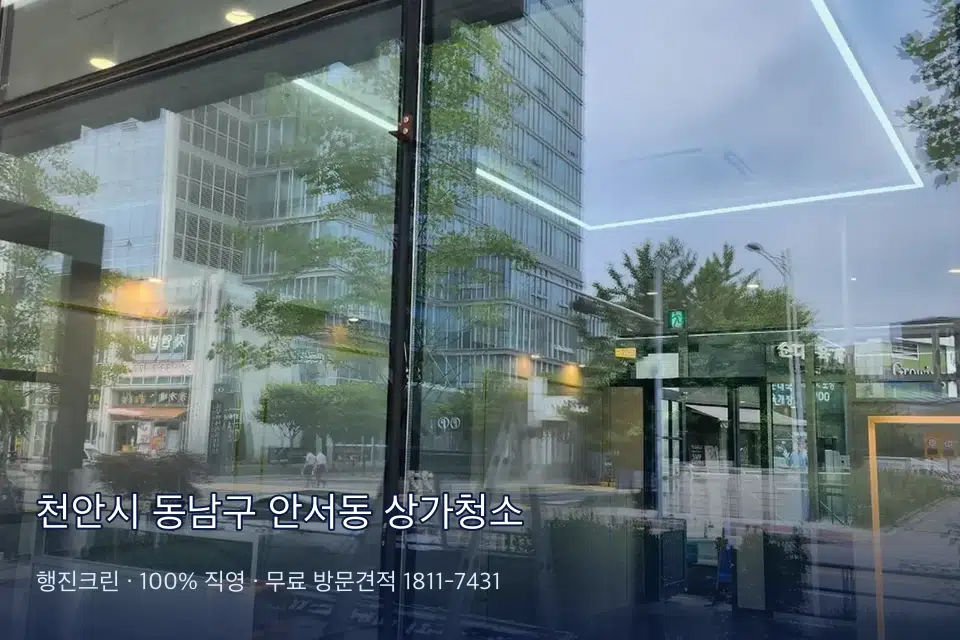 천안시 동남구 안서동 상가청소