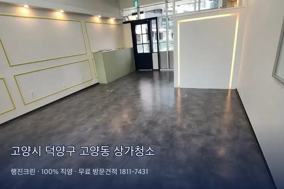 고양시 덕양구 고양동 상가청소