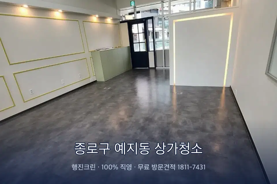 종로구 예지동 상가청소 매장 천장 조명 먼지 제거